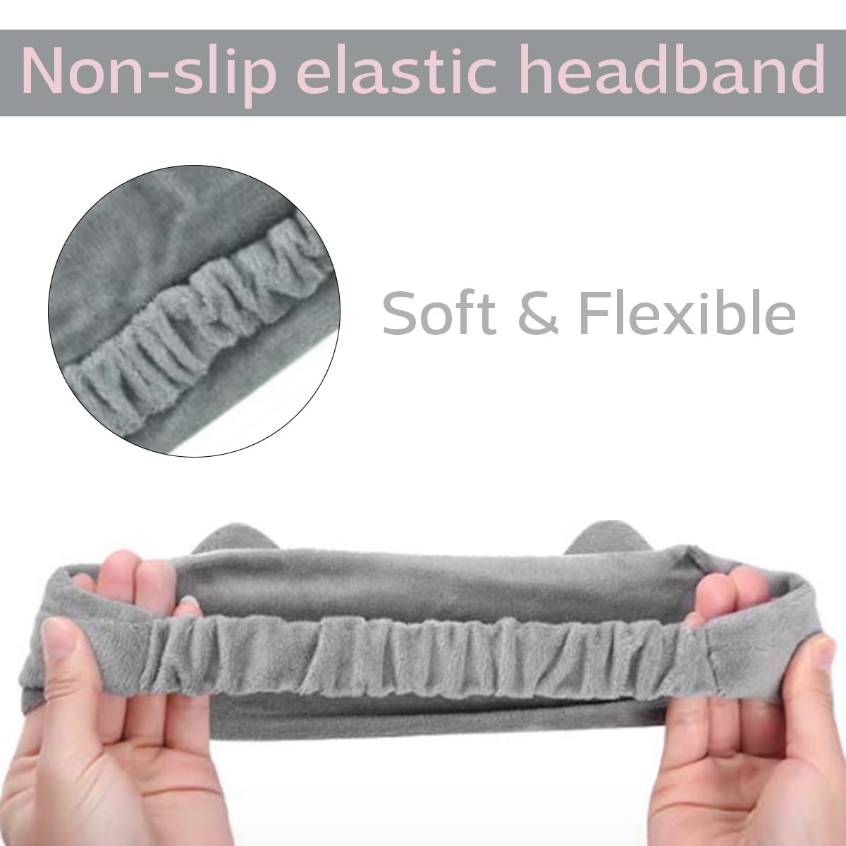 guowanpp Pack of 10 Hair Bands, Spa, Beauty & Cat Ear Headband for Women & Girls, Perfect Headband for Washing Face Shower - Image 4