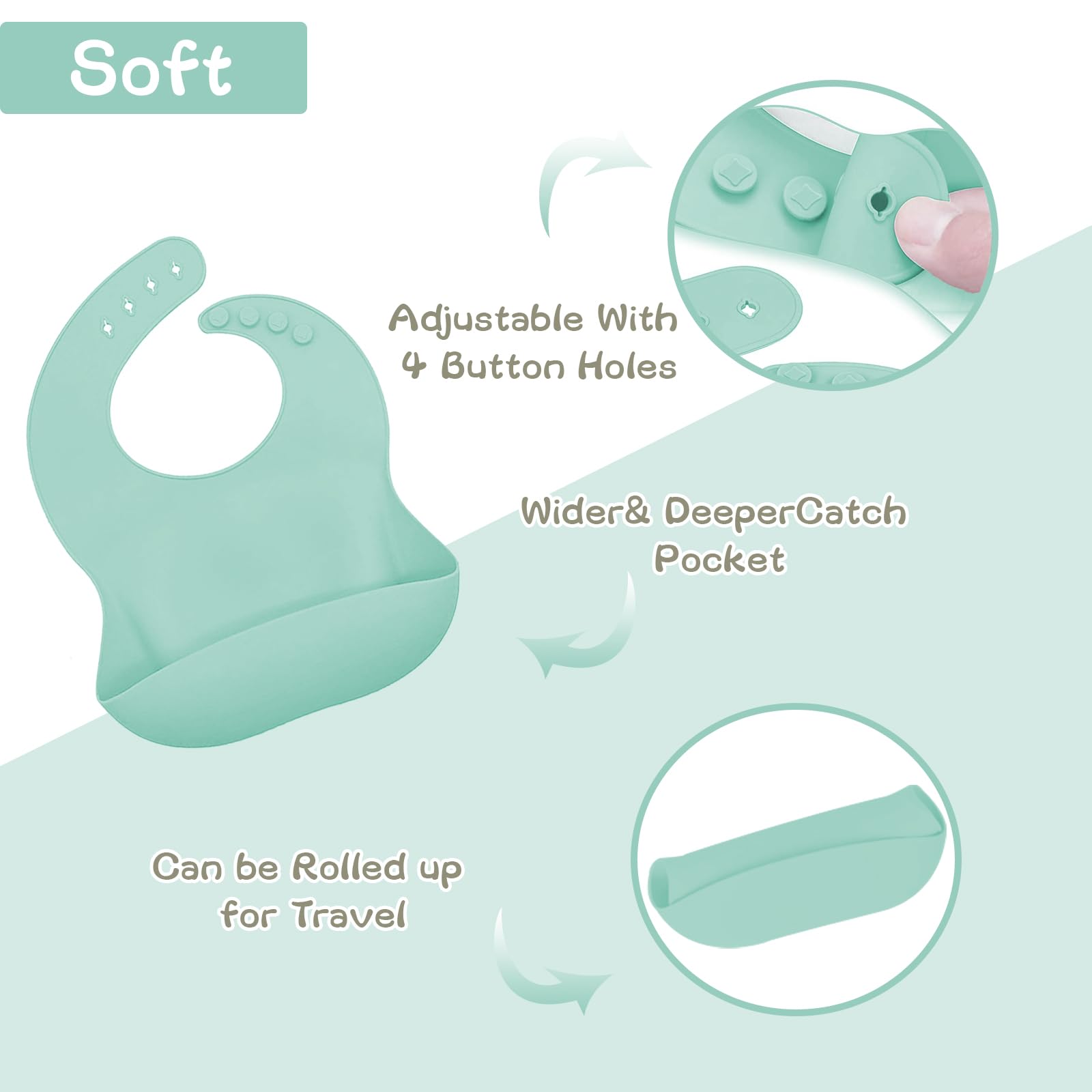 12 Pezzi Set Pappa Svezzamento, Svezzamento Set Silicone Piatto,Set Pappa per Bambino,Set di Posate per Bambini Antiscivolo con Ventosa Piatto Ciotola Tazza Bavaglino Cucchiaio Forchetta (Menta)