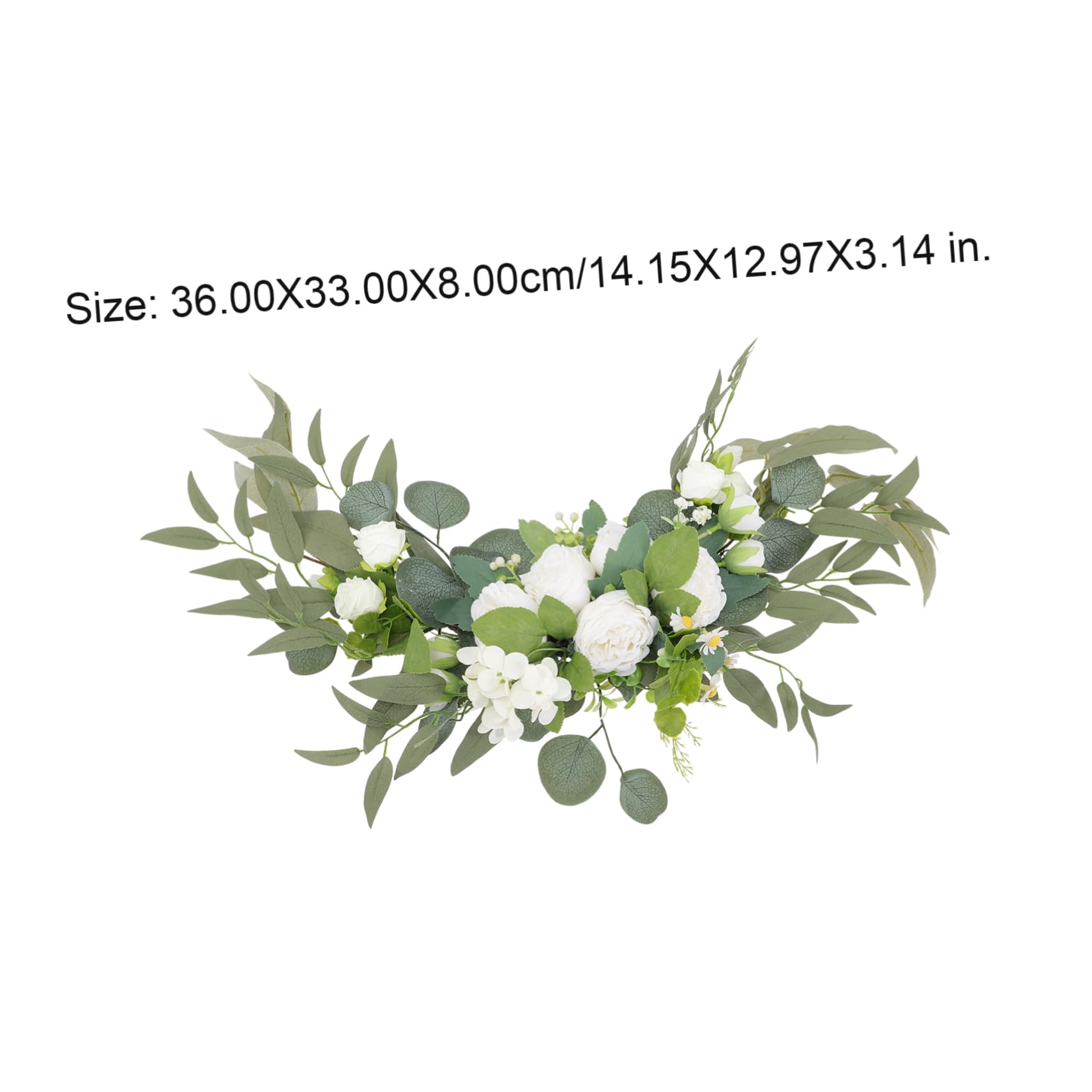 TOPBATHY 2 Künstliche Pfingstrosen Blumenbögen für Hochzeitsdeko Weiß | Kunststoff, 2 Stück, zur Verzierung von Willkommenstafeln, Chic, Lebendig, Natürlich