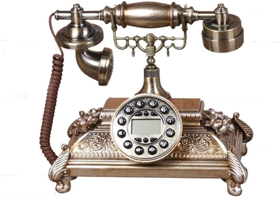 European Style Antique Telephone, Fixed Digital Vintage Telephone Classic European Retro Landline Creative Home Bedroom Fixed Telephone