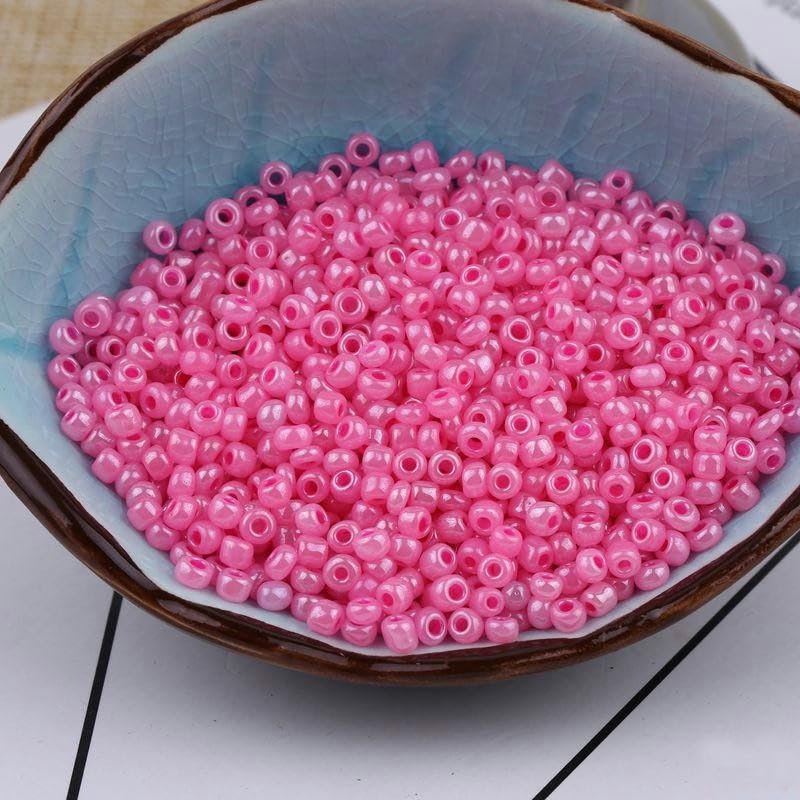 10000 szt. 4 mm imitacja perły szklane koraliki nasiona do produkcji biżuterii małe koraliki kucyk koraliki ryżowe Mnin nasiona koraliki do bransoletki DIY rzemiosło