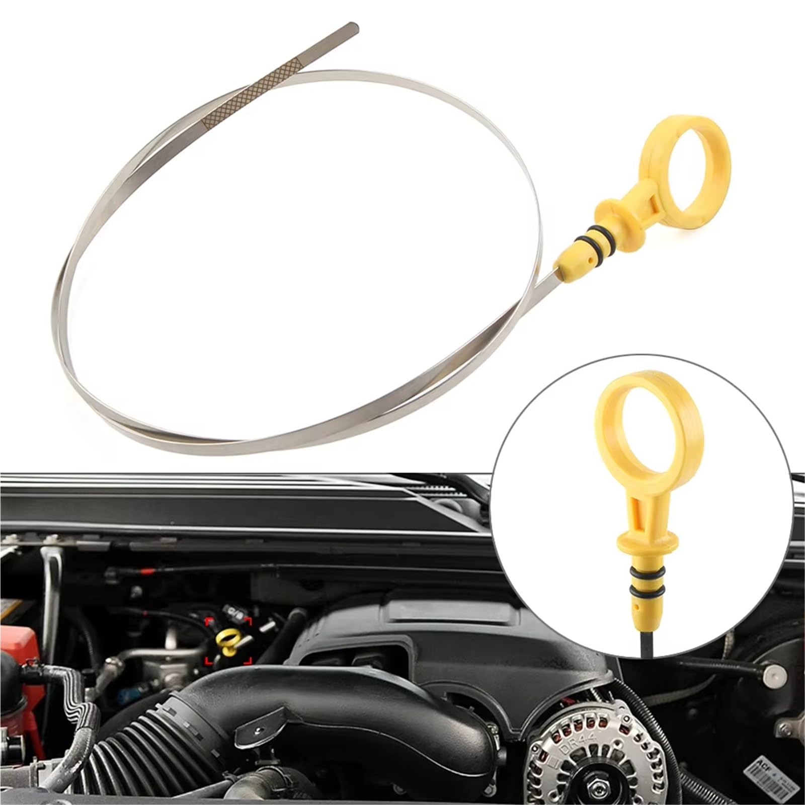 Sensore di Livello Olio Motore e Trasmissione Compatibile con GMC Yukon XL 2500 2001 2002 2003 2004 2005 2006 2007 2008, Asta di Livello Olio Motore.