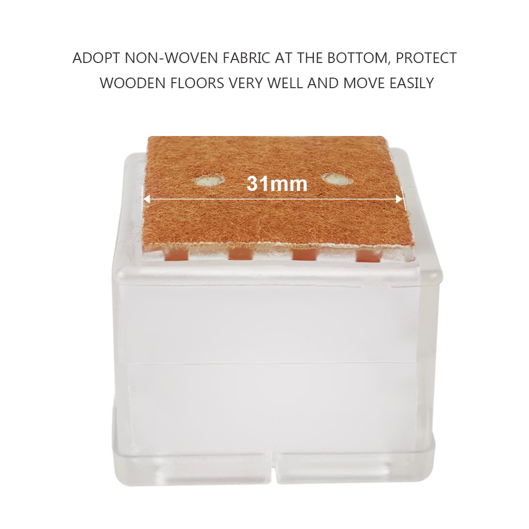 Ezprotekt 16Pcs Silicone Chair Leg Floor Protectors, 38mm Diameter