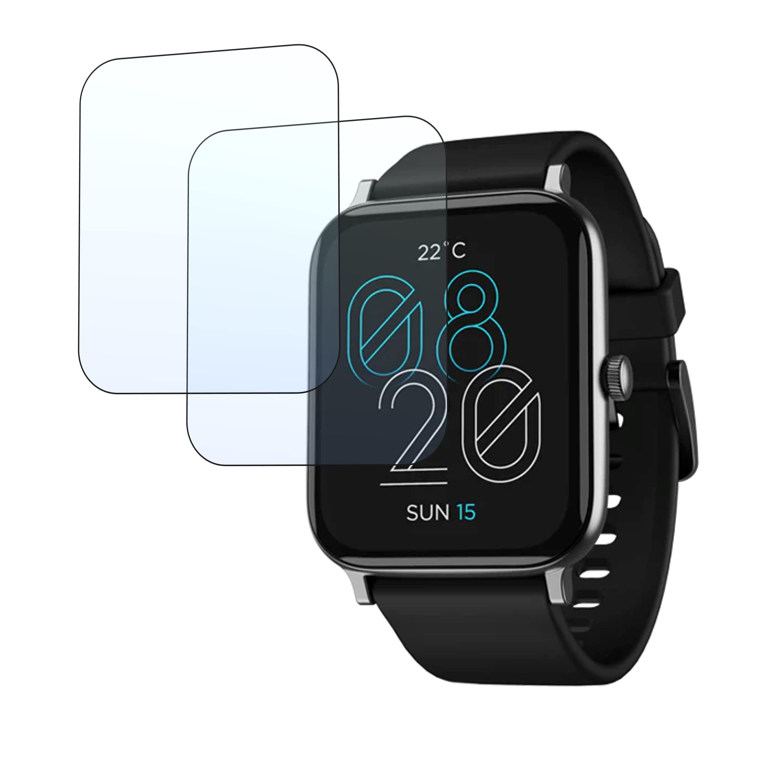 DVTECH� (Pack of 02 Fingerprint resistant Flexible High Glossy Smartwatch Screen protector for boAt Cosmos (Not a Tempered glass)