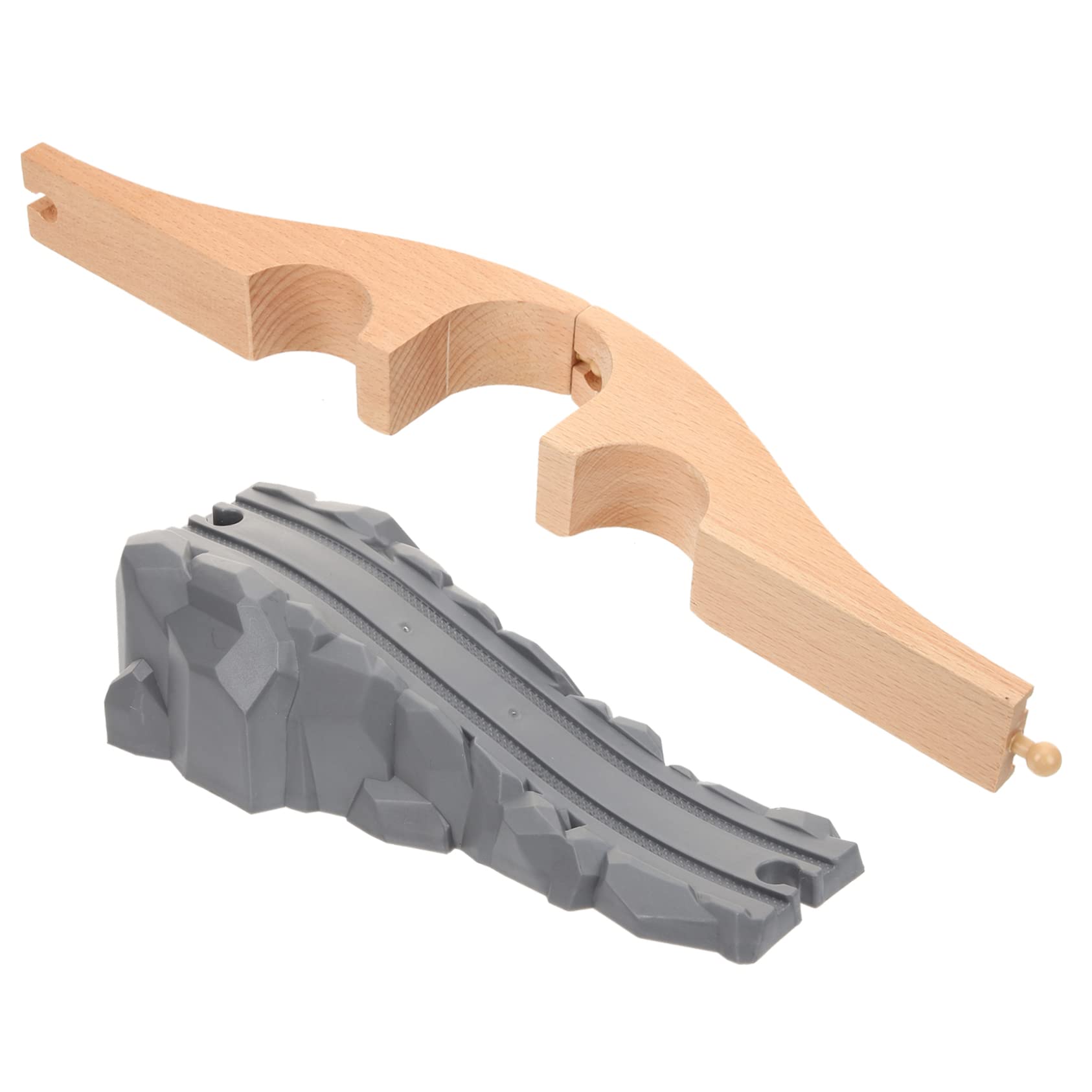 ERINGOGO 2pcs Railway Bridge Track Accessories Train Bridge Model for Imaginative Play and Scene and Design