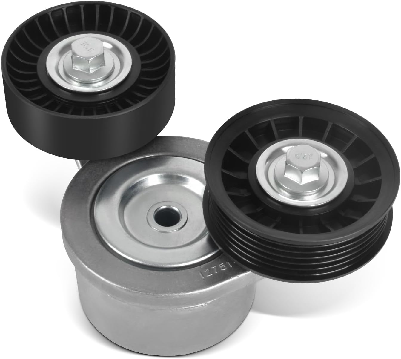 HYR 53030958AE Drive Belt Tensioner Pulley Assembly Fit For Jeep 2005-2010 Grand Cherokee, 2004-2012 Liberty, Commander, Dodge 04-11 Dakota, 04-09 Durango, Nitro, Ram 1500, Mitsubishi Raider, V6 3.7L