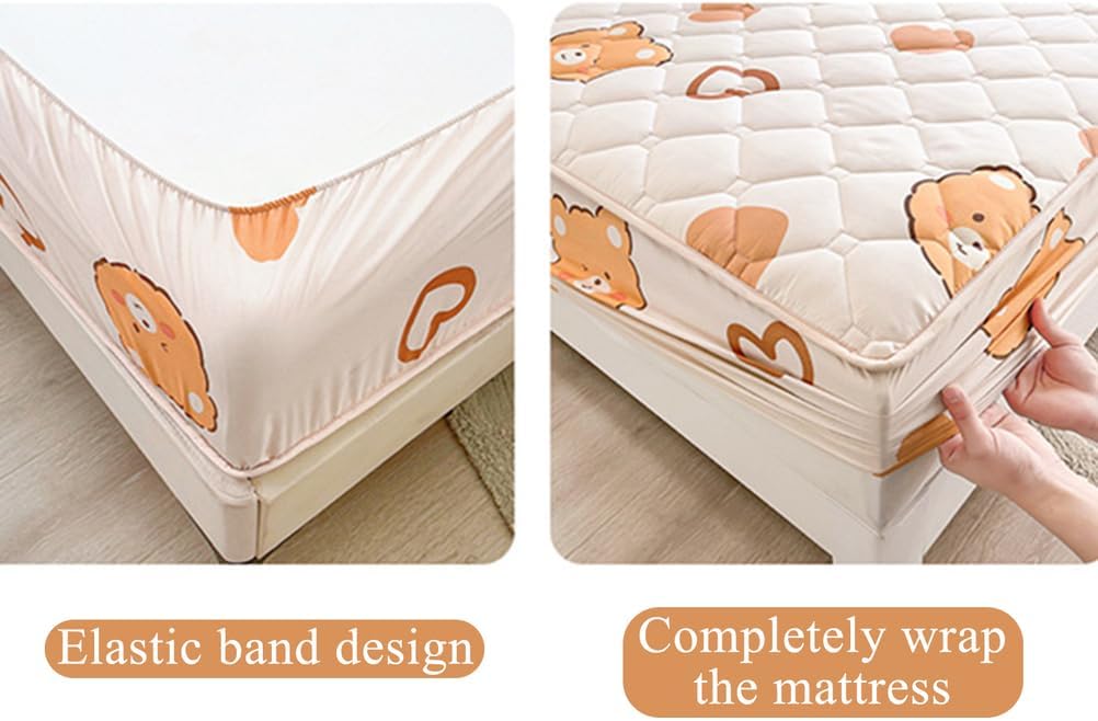 A,120 * 200cmFULL,LDLCYCN Waterproof Mattress Protector Queen King Full Soft Mattress Cover Dustproof Fitted Sheet with 360° Elastic Band Breathable Mattress Pad Cover with 11 in Deep Pocket