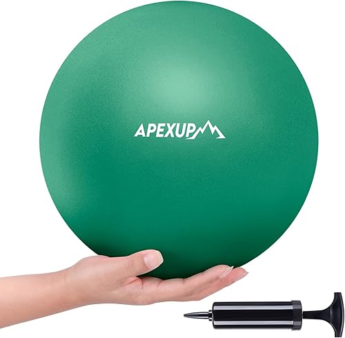 Miniatura 14 de APEXUP 9 Inch Pilates Ball Small Exercise Ball for Yoga, Fitness, Balance, Core Workout, Physical Therapy Rosado,Negro,Verde