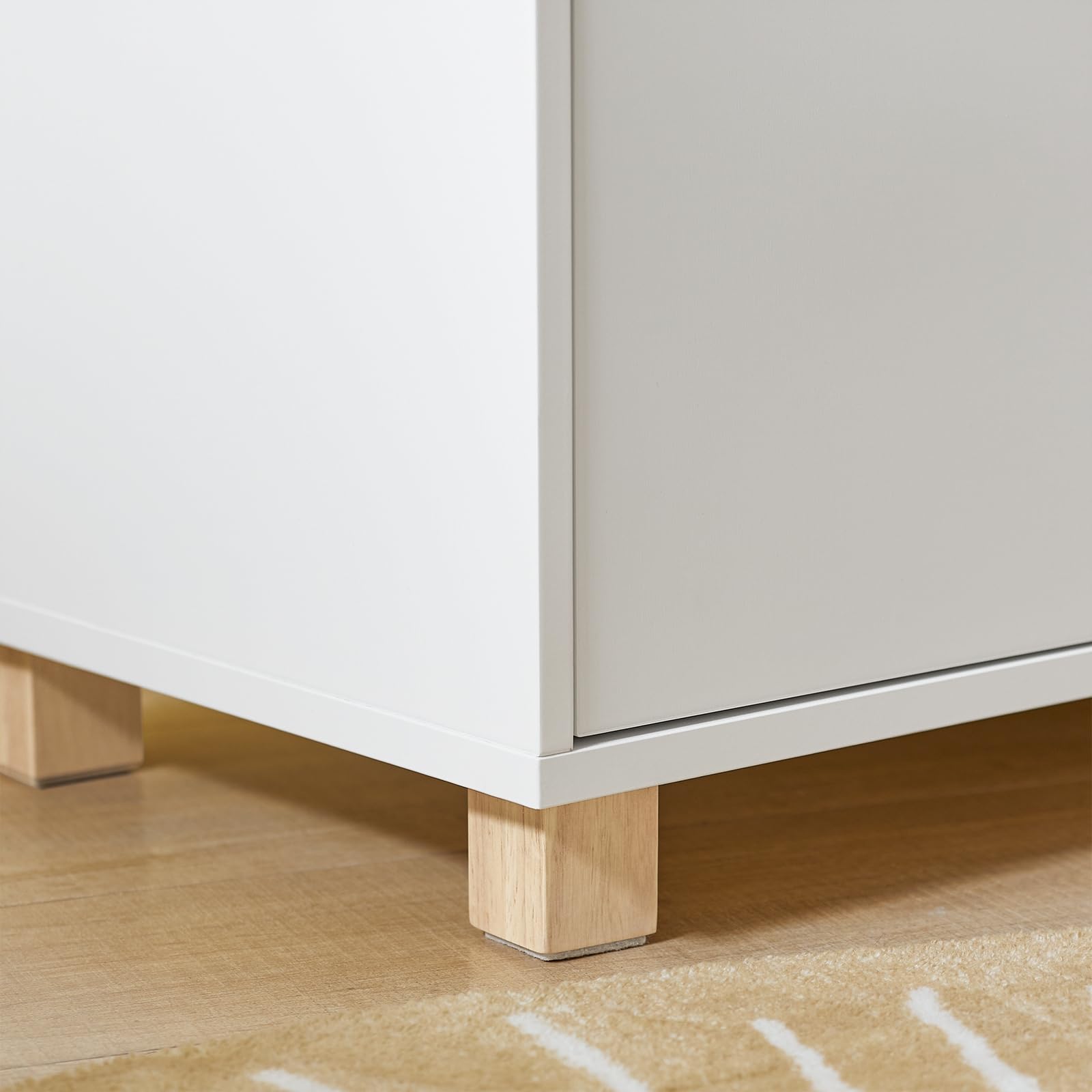 SoBuy Comodino per bambini Scaffale per cameretta per bambini Mobili per cameretta Bianco 60x35x87cm KMB84-W