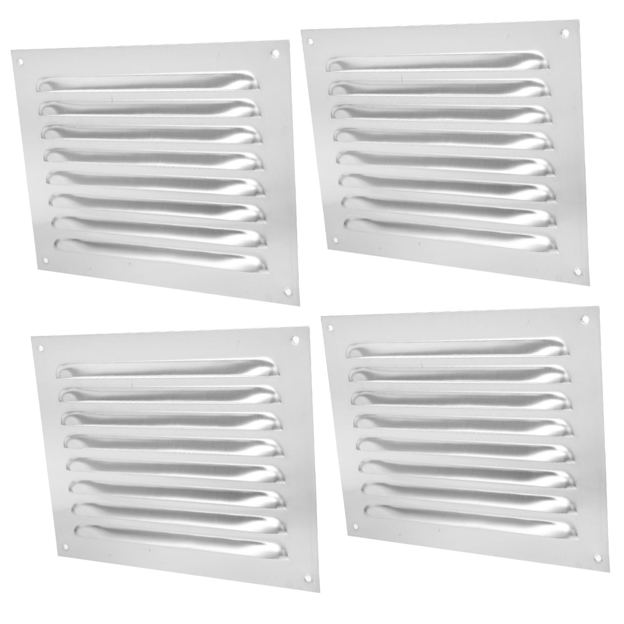 Ventilation carrée acier inoxydable x4 pour aération murale extérieure