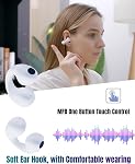 Wireless Earbuds,Wireless Open Ear Sport Headphones,Clip On Bluetooth Earbuds for Android iOS Samsung,Air Conduction Headphones,Earring Bluetooth 5.3 Headset for Cycling,Workout,Running,Driving