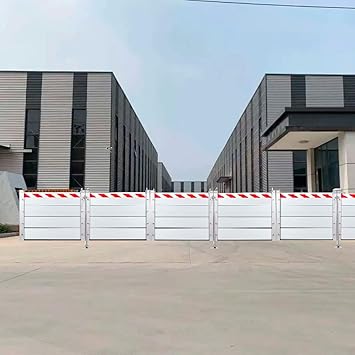Flood Barrier, Aluminum Flood Protection Barrier, Flood Prevention Barrier Water Stopper Shield, Industrial Heavy Duty Flood Defence Dams With Threshold Kit, Streets, Instead Of Sandbags HXQSLL 8.8xH