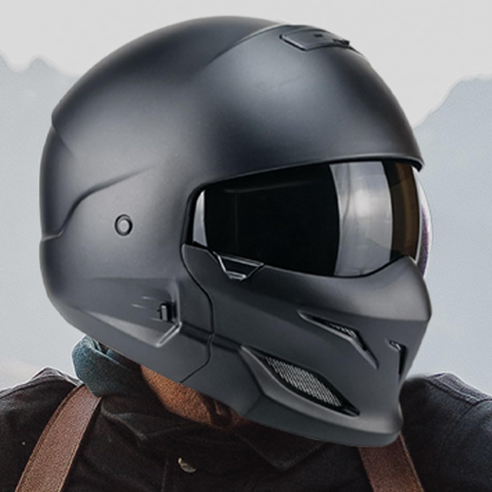 Motocyklowe czapki ochronne dla mężczyzn, czapka ochronna do motocykli ulicznych - twardy kapelusz, styl retro, bezpieczeństwo dla mężczyzn