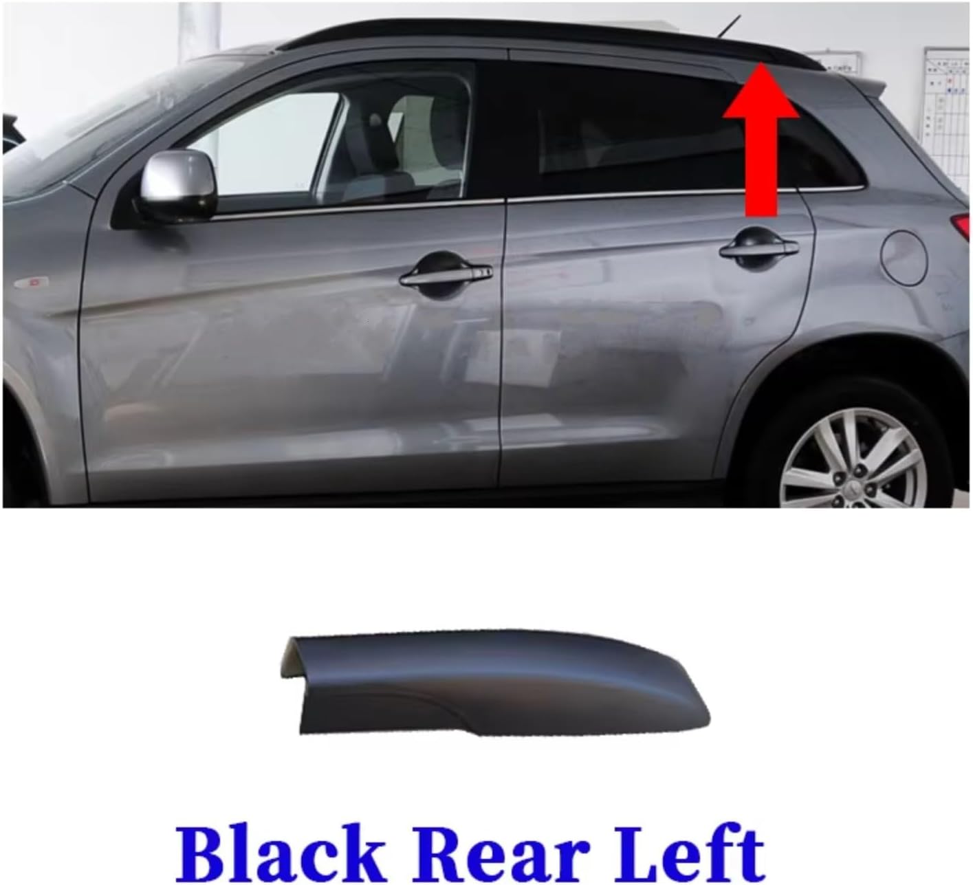 Roof Rack End Cover for Mitsubishi for ASX Roof Cover Rail End Panel Cap Roof Racks Boxes Decorative Panel Bracket Cover Accessories