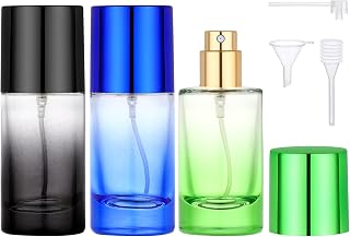 Segbeauty 0.68oz Empty Glass Perfume Bottles, 3 Packs Mini Refillable Cologne Spray Bottle, 20ml Travel Bottles Perfume Dispenser, Fine Mist Sprayer Portable Travel Cologne Sprayer Mixed Color