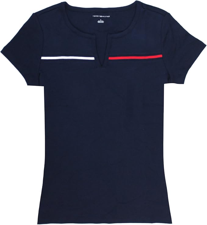 Amazon トミーヒルフィガー Tommy Hilfiger レディース クルーネック Tシャツ 半袖 ファッション トップス 並行輸 Tシャツ カットソー 通販