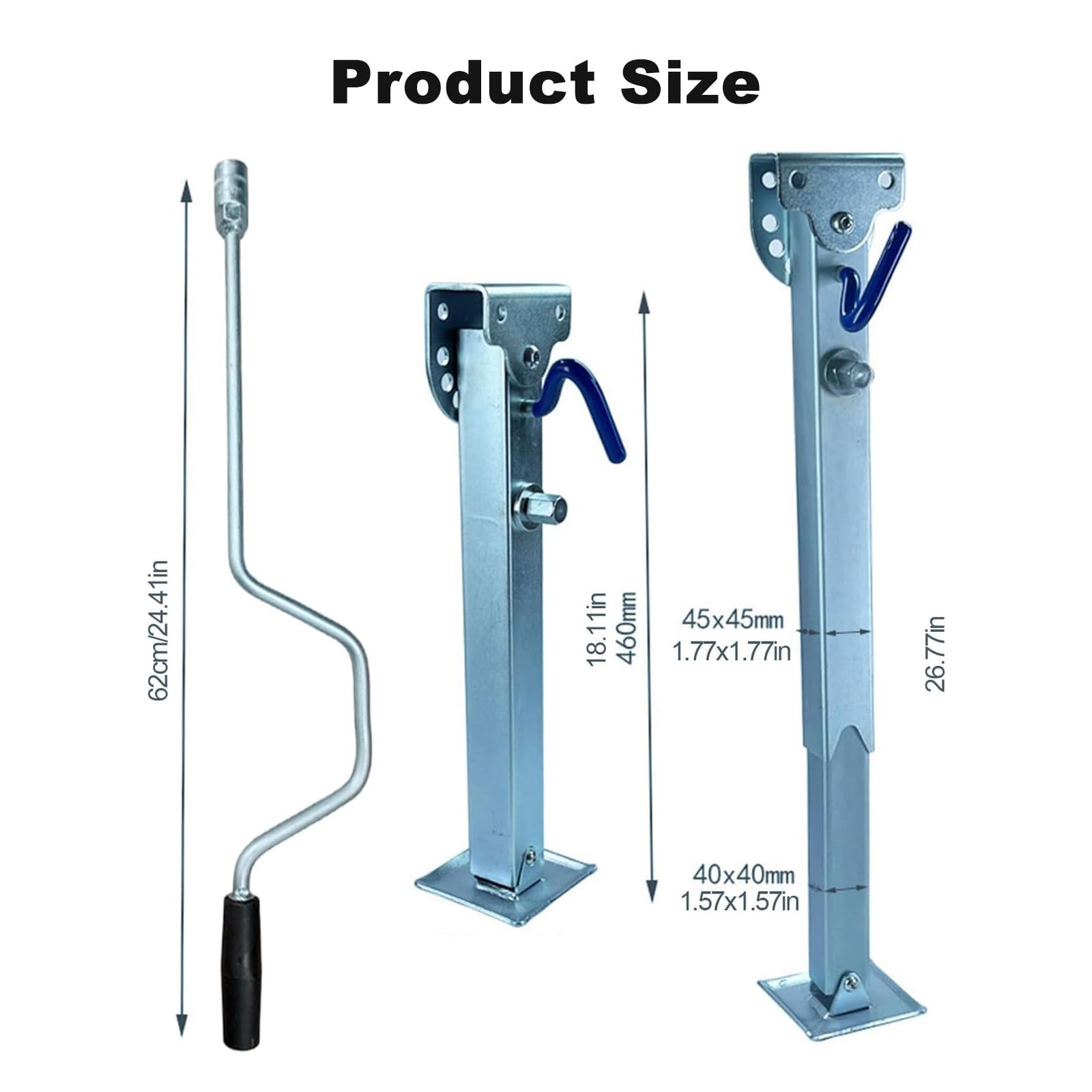 Estabilizadores para Remolques, Estabilizadores De Alta Resistencia para Caravanas Y Autocaravanas, Soportes De Aluminio, Capacidad De Carga De 1 Kg, Nivelación Ajustable, Gato Compacto para