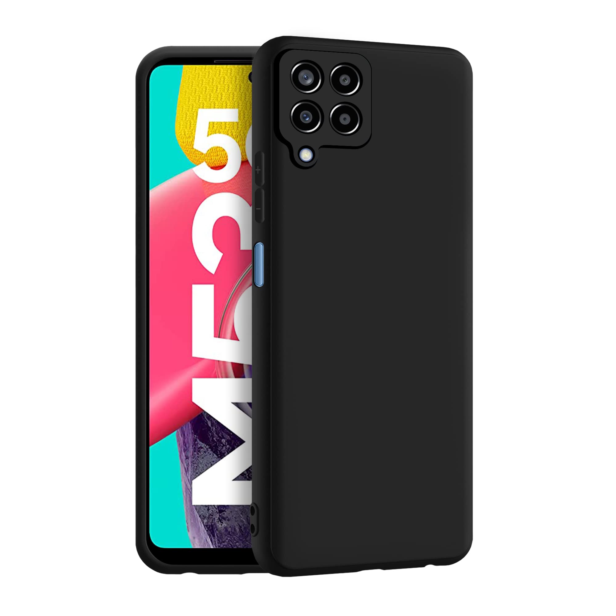 CEDO Samsung Galaxy M53 (5G) Back Cover | Camera Bump Protection & Inner Velvet Fabric Lining | Ultra Slim Matte Soft Rubberised Case Cover (Black) (B09ZRLV42K) Amazon Price History, Amazon Price Tracker