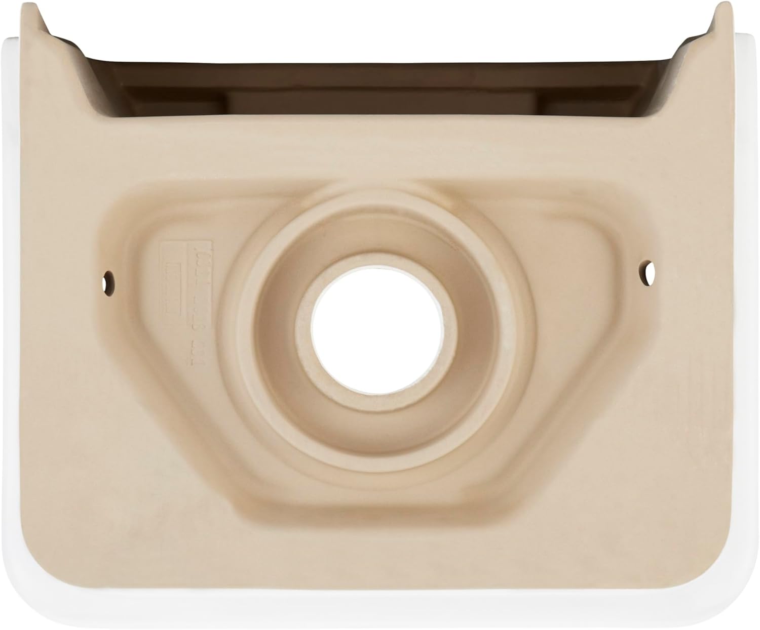 Signature Hardware 955076 Jessamy 24" Wall Mounted Single Basin Vitreous China Utility Sink with Double Faucet Holes at 8" Centers - White