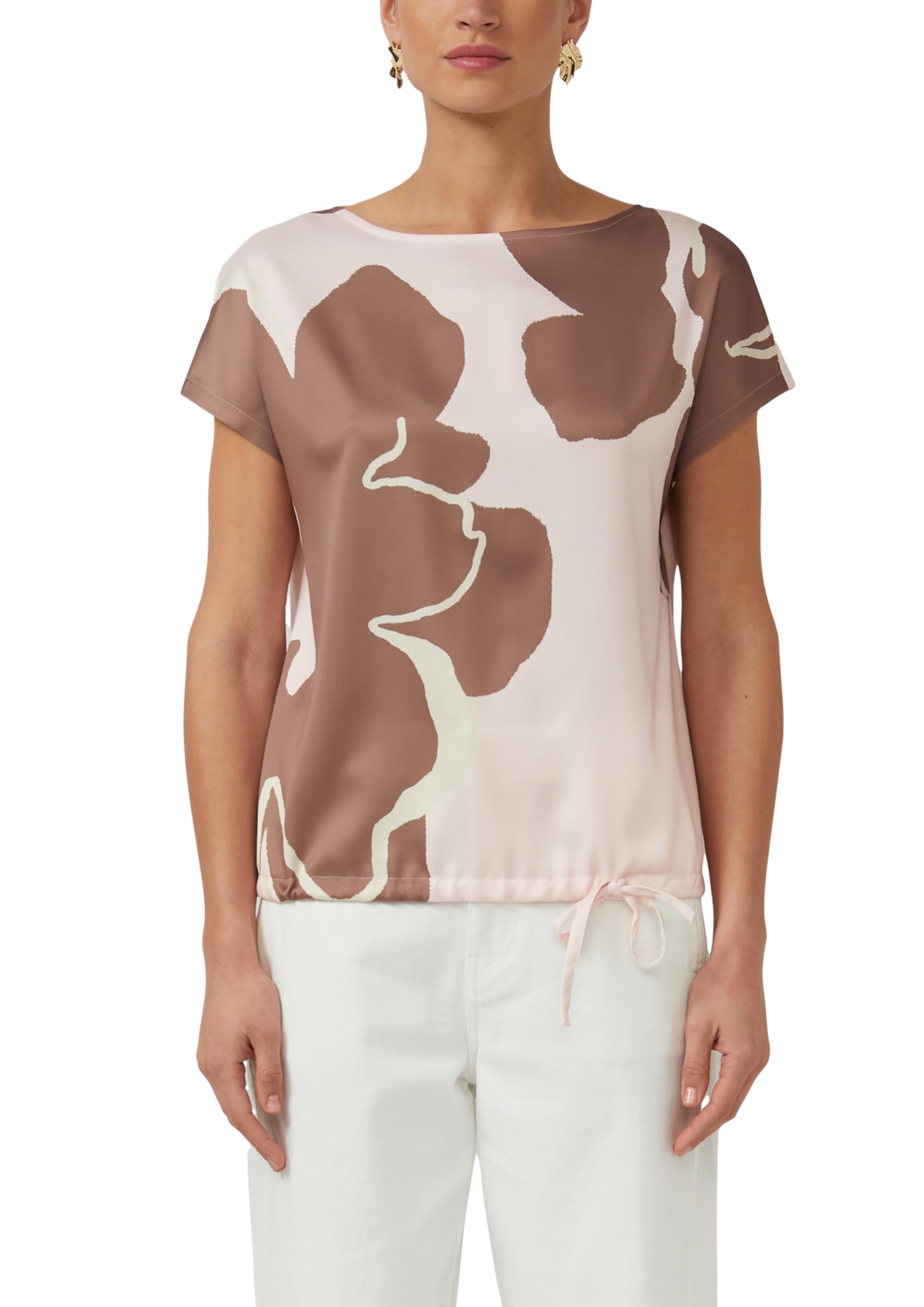 s.Oliver Blusenshirt mit U-Boot-Ausschnitt und Frontprint