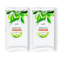 Vista 12 de Epielle Toallitas desmaquillantes de pepino, toallitas limpiadoras faciales diarias suaves, eliminan la suciedad, el aceite y el rímel impermeable