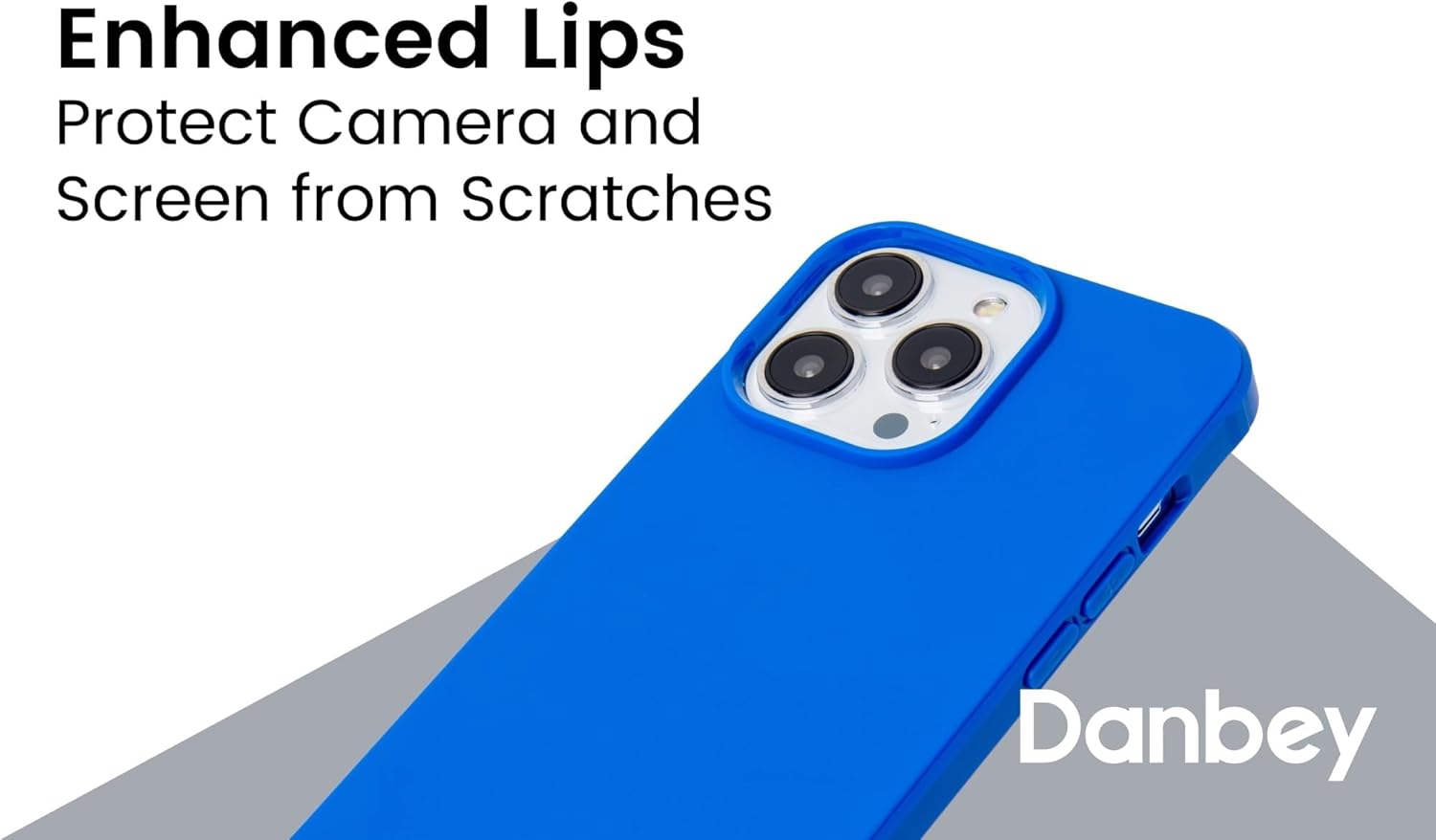 for iPhone 15 Pro Max Plastic Case, Non Silicone, Shockproof Phone Case Compatible with Apple, DustProof Matte Solid Color Slim Fit Cover, 6.7" Screen 2023, Bright Cobalt Royal - Blue