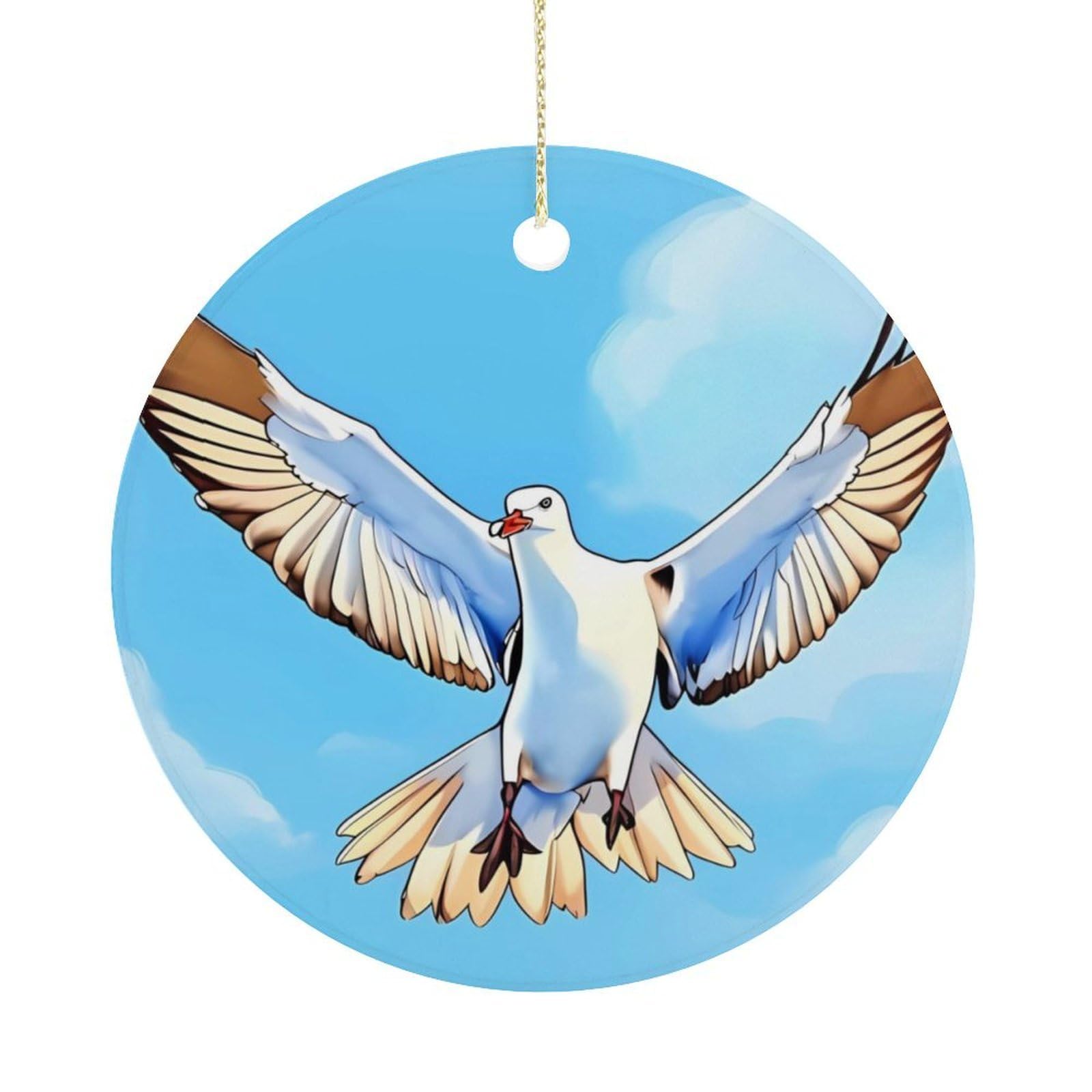 Adfgyerh Women's Style Seagulls In Flight Hanging Ceramic Ornaments, Christmas Tree Decorations, Funny Home Decor Gifts For Sisters & Work Best Friends