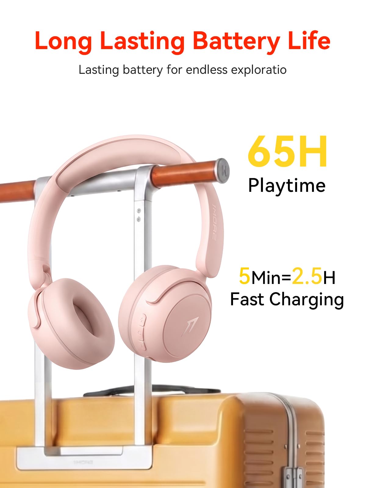 1MORE HQ20 Auriculares para Niños, Auditiva Límite de 75/85/90dB, Plegable Cascos Inalámbricos 5.3 Bluetooth, HD-Micrófono, Sonido Estéreo, para Niños Niñas Adolescentes, iPad, Tableta, Viajes