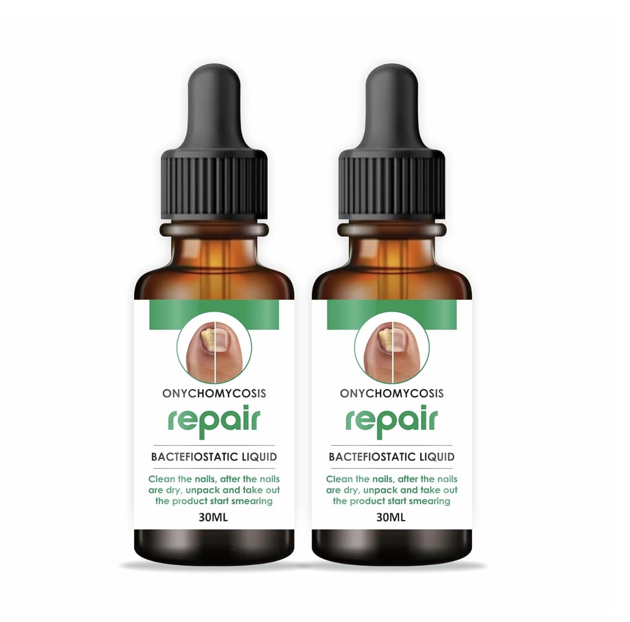 Nail serum for nail repair, fungal infection, anti-infective removal, 100% Natural Profesional Serum For Nail Strong, Supple and Shaped Nail Care Serum (Pack of 2)
