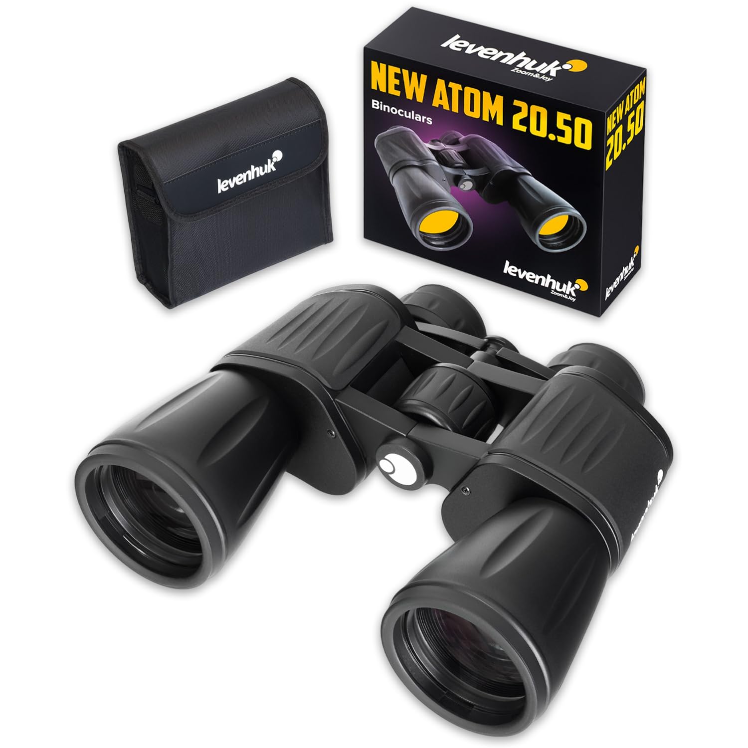 Levenhuk New Atom 20x50 — Binocolo per Adulti Proffesionale, Potente con Prismi BaK4 e Lente FMC, A Lunga Distanza per Birdwatching Escursionismo e Caccia, Impermeabile