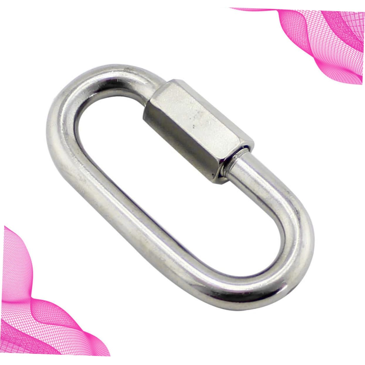 SOLUSTRE Stainless Steel Quick Chain Connection Buckle 5mm-304 Metal Connection Ring Easy to Clean Safe for Swing