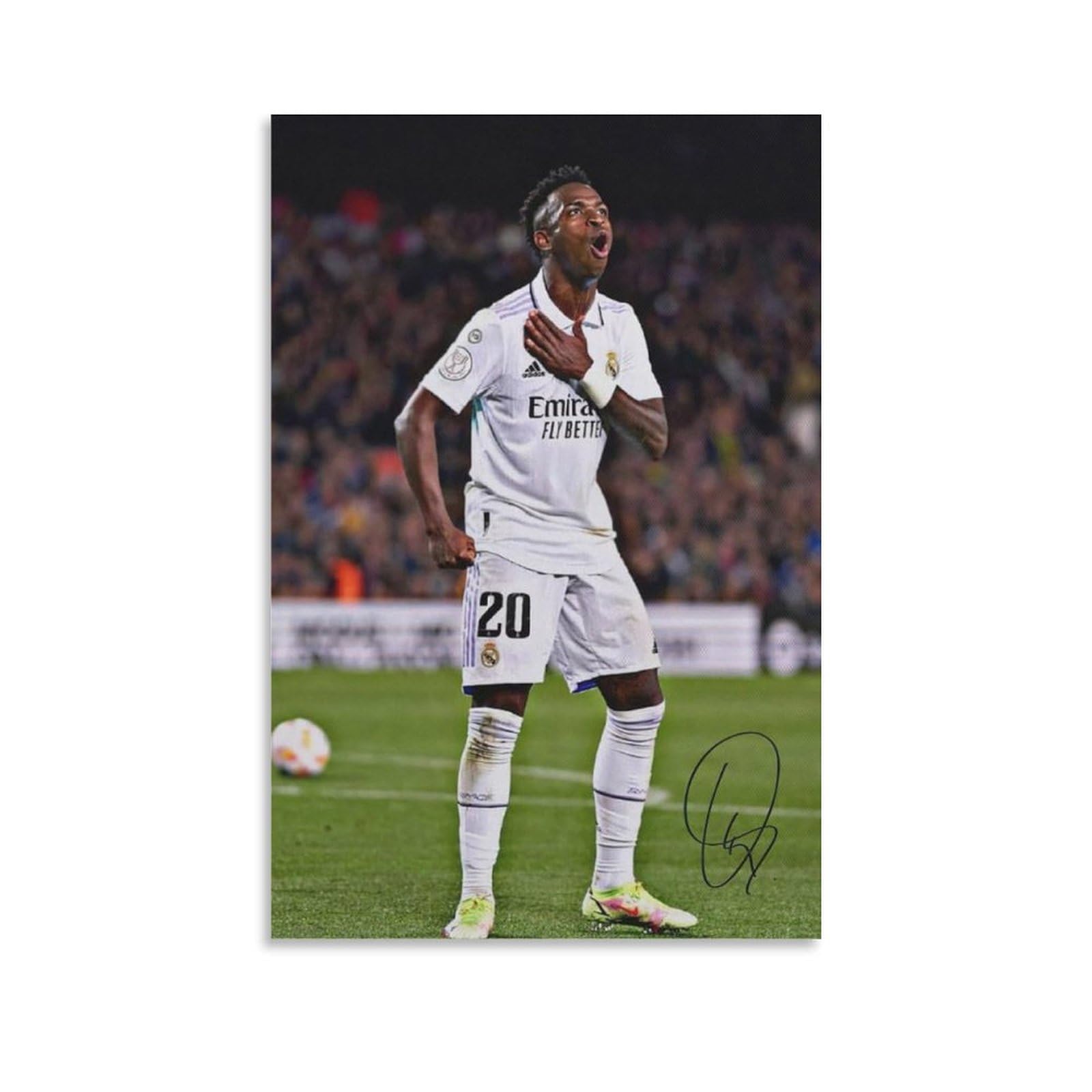 ASUIU Vinicius Jr Canvas Poster Picture Print Wall Art Poster Painting Canvas Posters Artworks Room Aesthetic 08x12inch(20x30cm)