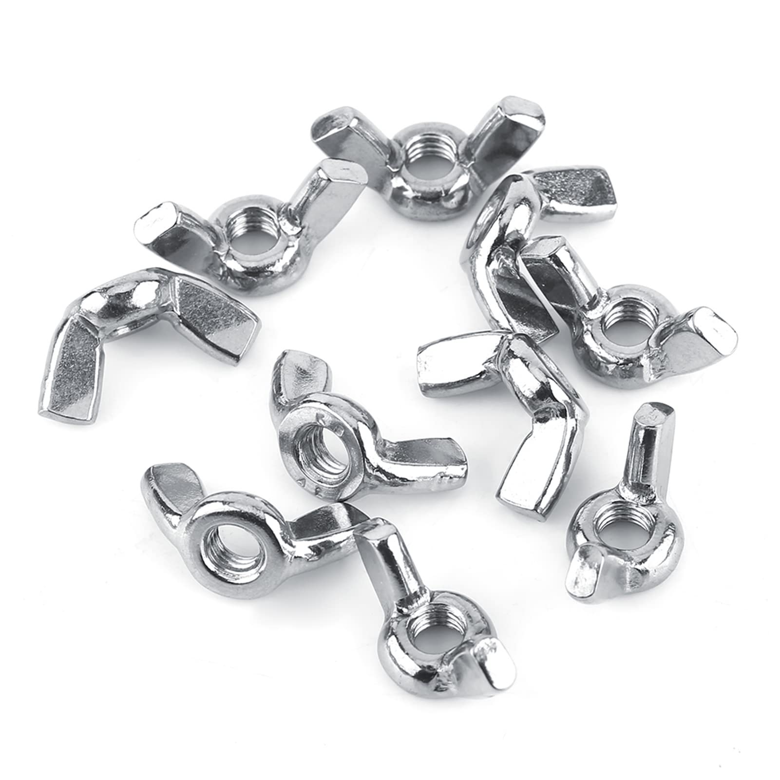 10pcs DIN315 Wing Nuts, Stainless Steel 316 Nuts Fastener with, for Easy Hand Tightening and Maintenance Devices (M5)