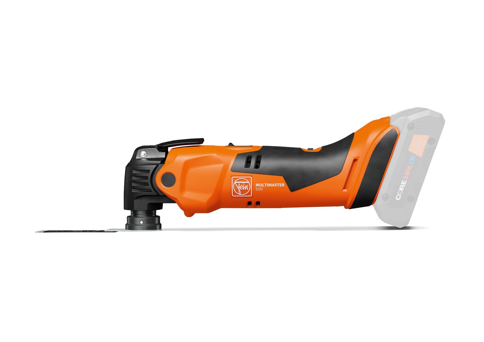 Fein Akku Multimaster AMM 500 Plus AS (18 V, ohne Akku, AMPShare, Multitool StarlockPlus, inkl. Bi-Metall-Sägeblatt für Holz, Kunstsoff + Metall, Multifunktionswerkzeug, in L-Boxx) 71293862000