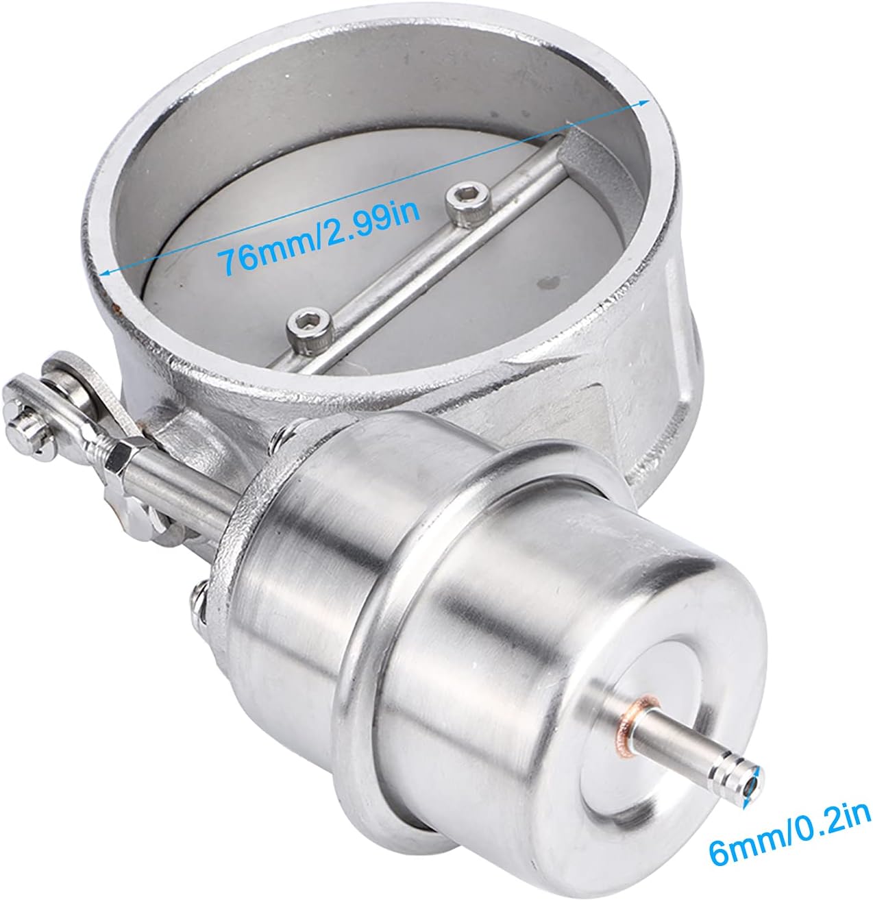 76mm 3in Stainless Steel Exhaust Control Valve,lose Style Vacuum Actuator Exhaust Control Valve Fit,EP CUT76 CL,Close Style Vacuum Actuator Car Accessory