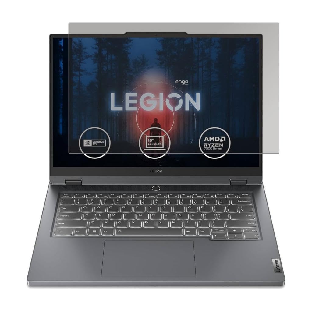 Engo Lenovo Legion Slim Gen 5 14.5 İnç İle Uyumlu Hayalet Ekran Koruyucu Notebook, Yandan Görünmeyen Anti-Spy Gizlilik (Privacy) Laptop Koruması, 9H Temperli Nano Kırılmaz Esnek Cam, Parlama Önleyici