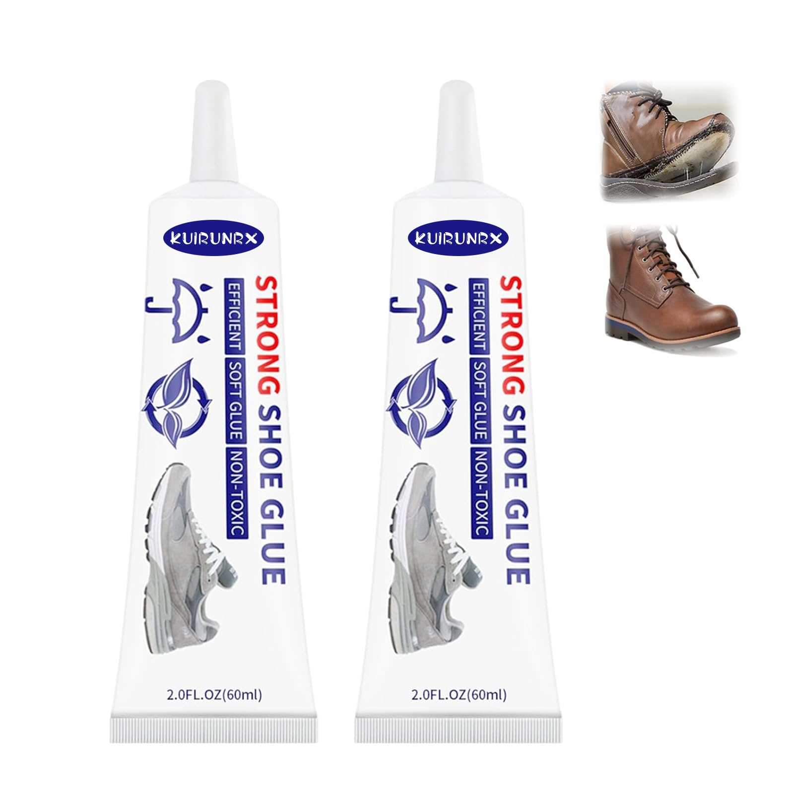 KUIRUNRXShoe Glue Sole Repair Upper Adhesive, Boot Glue Sole Repair, Professional Grade Strong Waterproof Clear Repair Glue for Sneakers, Boots,Sandals,Leathers,Handbags