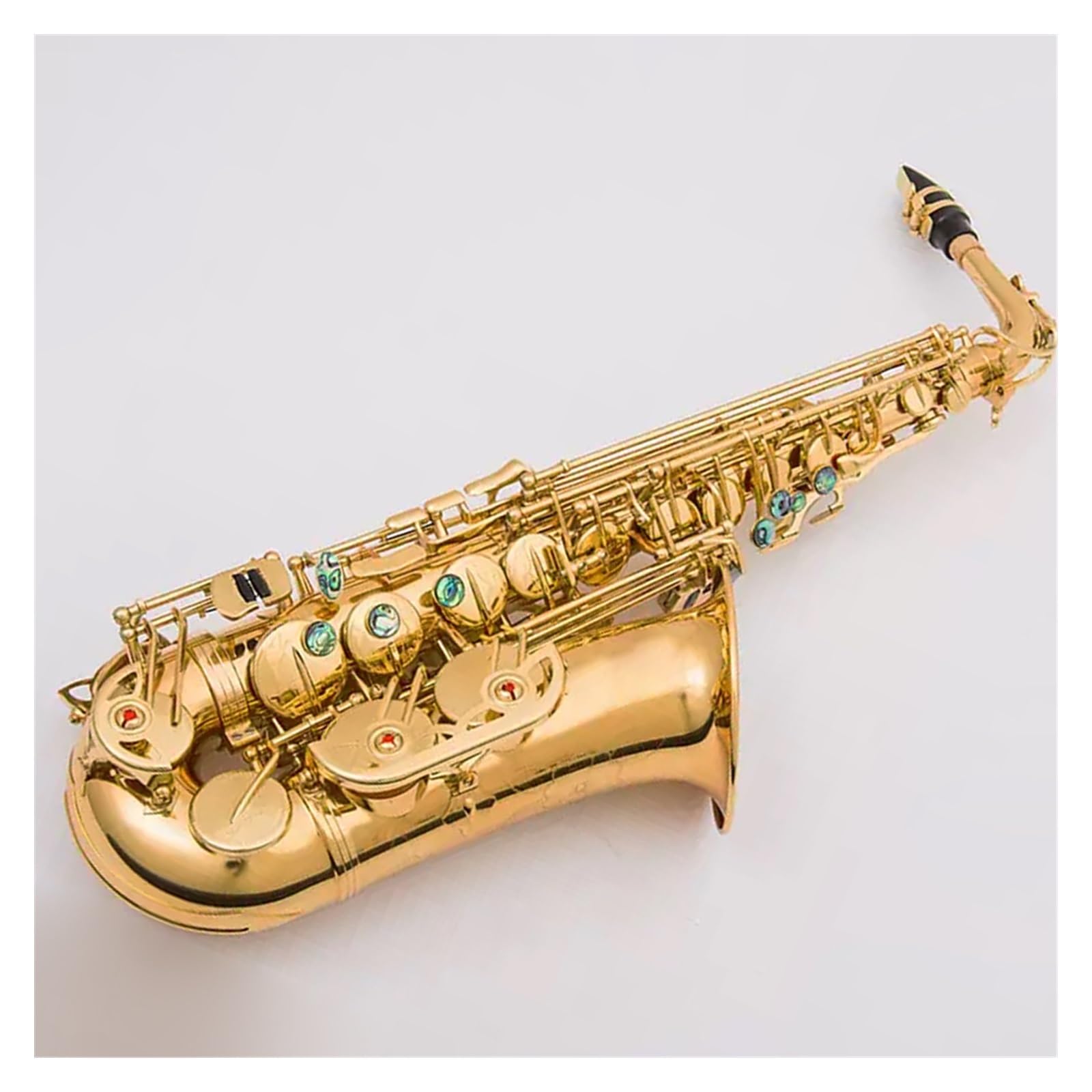 Saxofón Alto Profesional de Alta Gama, Instrumento de saxofón Reforzado con Doble Costilla, actualización EB
