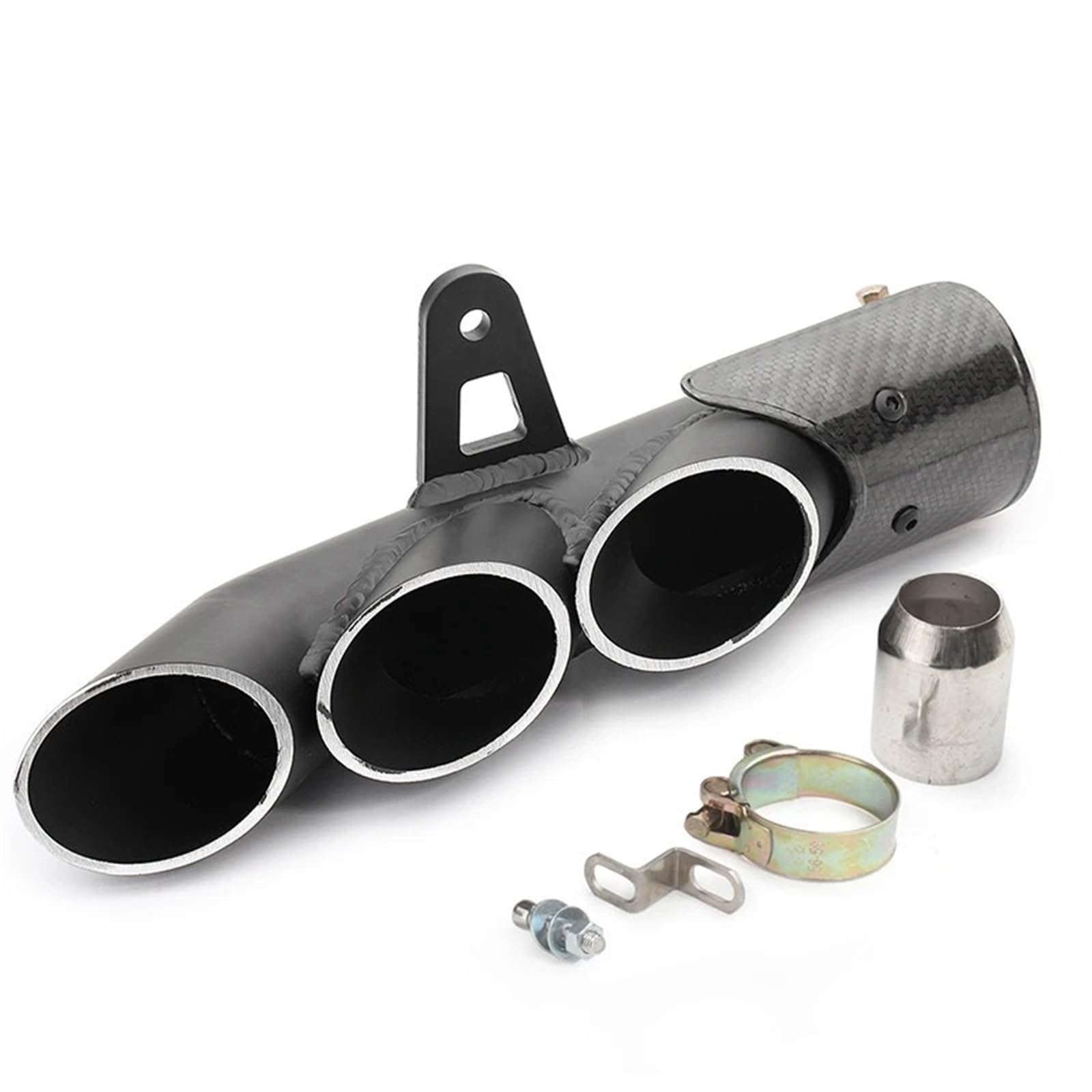 Uitlaat eindpijp Rura wydechowa motocykla Slip On Tłumik do CMX 500 CMX500 GSX-R750 GSXR750 GSXR 750 YZF R6 YZF-R6 ZX6R ZX636 ZX6R uitlaat flexibele buis(THREE HOLE CARBON)