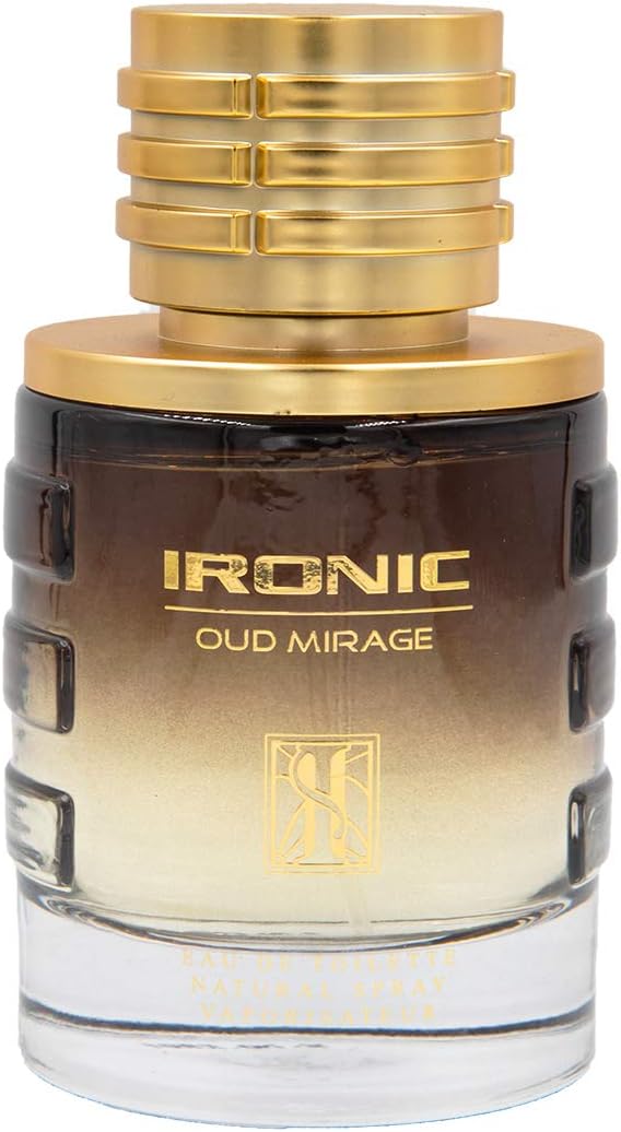 Dumont Ironic Oud Mirage Pour Homme - 3.4oz - Eau De Parfum - Men’s Luxury Perfume with Tobacco, Leather, Woodsy & Masculine Scent - Long Lasting Cologne Mist & Body Spray - for Him