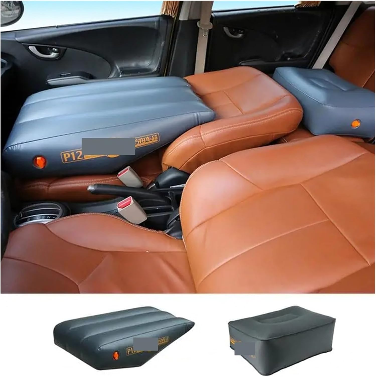 Car Air Bed Car Travel Inflatable Mattress Front Slope Pad Inflated Stool Cushions Air Bed Fit for Seat Gap Self-Driving Universal(Z2)
