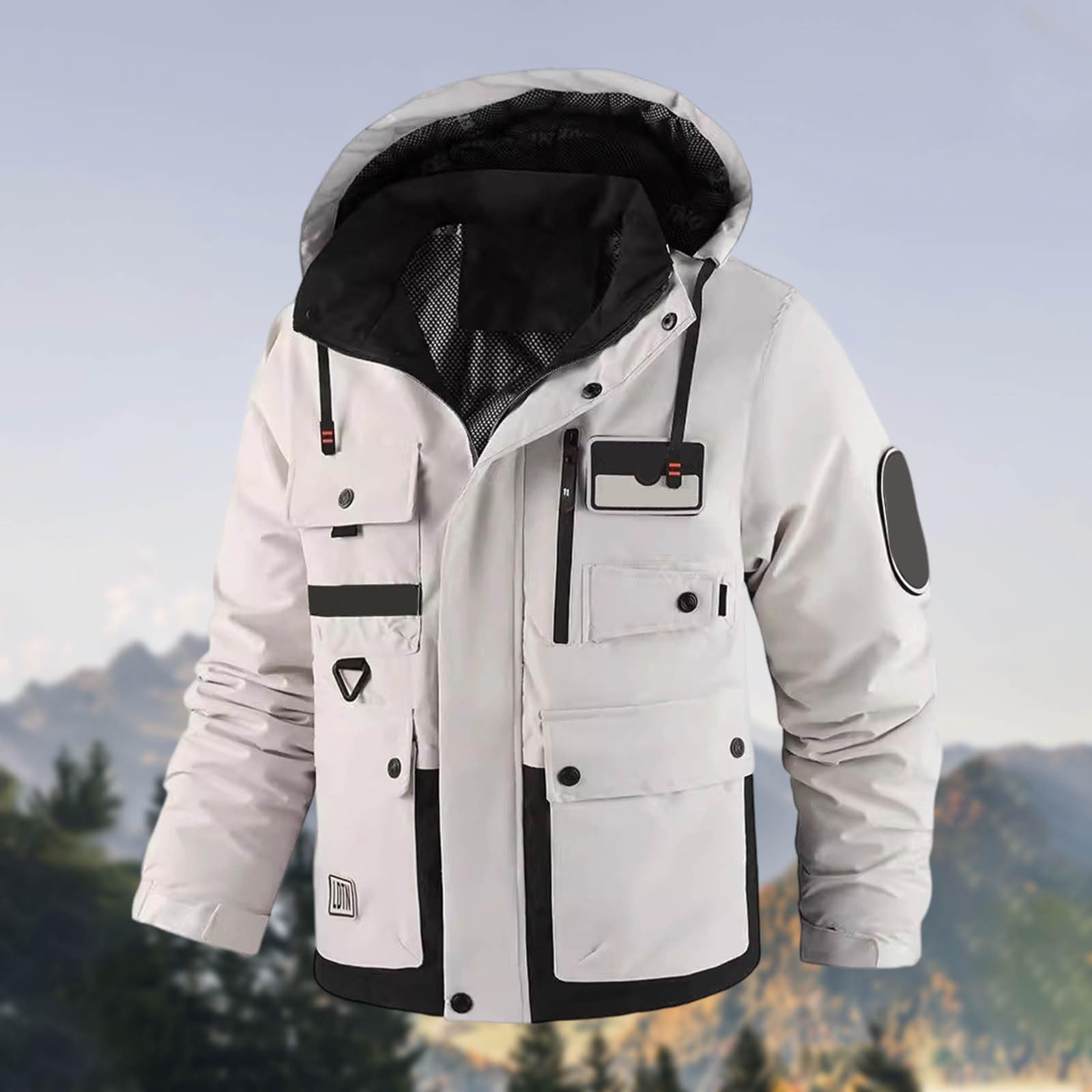 Chaqueta de esquí de montaña cálida de invierno Parka de nieve acolchada abrigo de snowboard de forro polar con capucha impermeable hombre ligero chaqueta de pareja, gruesa chaqueta de