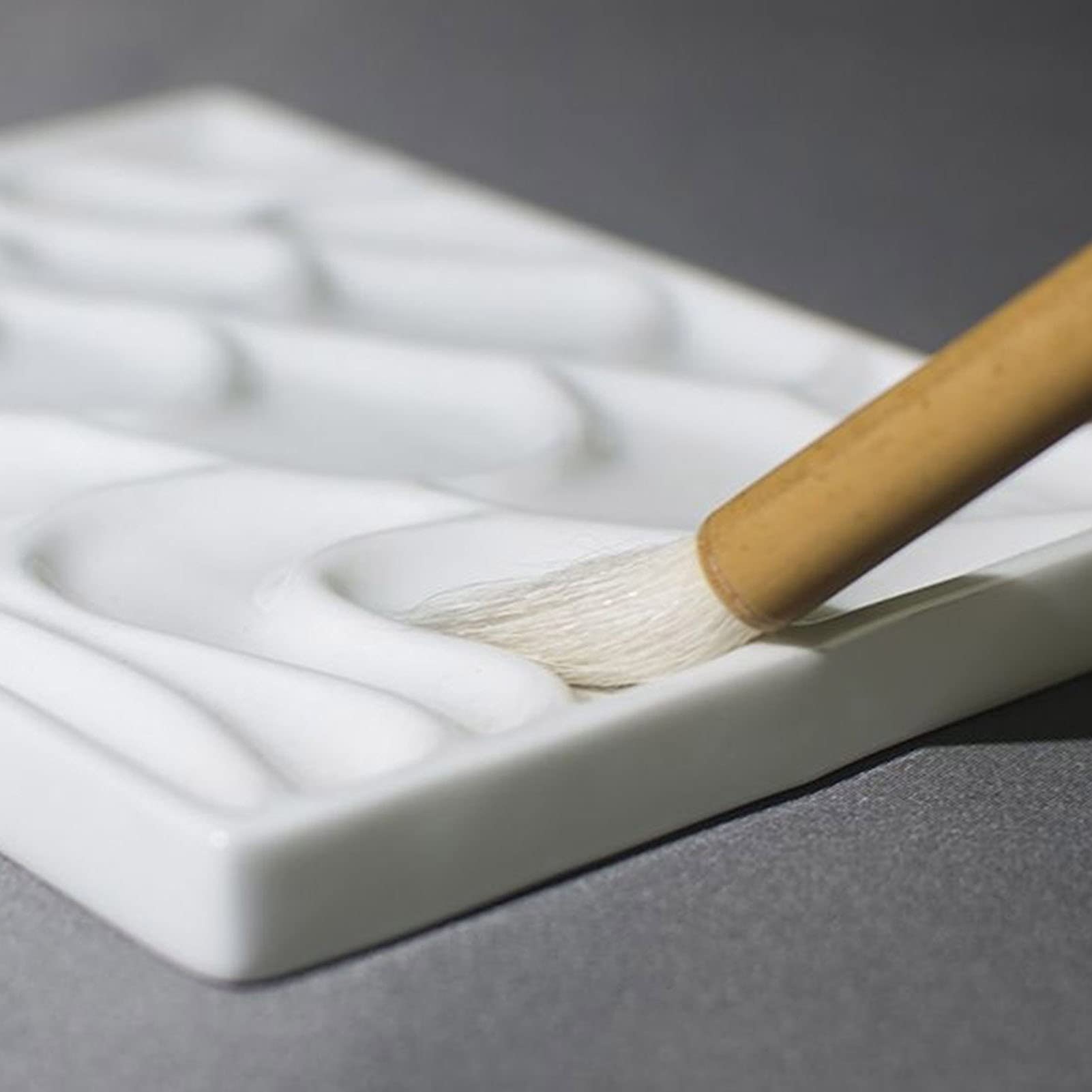 ApuaVireo&Co Paleta farb ceramicznych, paleta akwareli, paleta porcelany, paleta kolorów prostokątnych do akwareli, gwaszu, oleju, tempery(15 * 10.8cm)