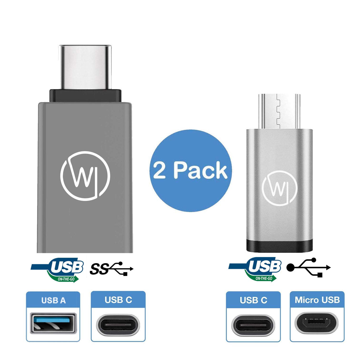 WICKED CHILI microUSB KFZ Ladegerät für Handy mit 30-50cm Spiralkabel / 1000mA / LED