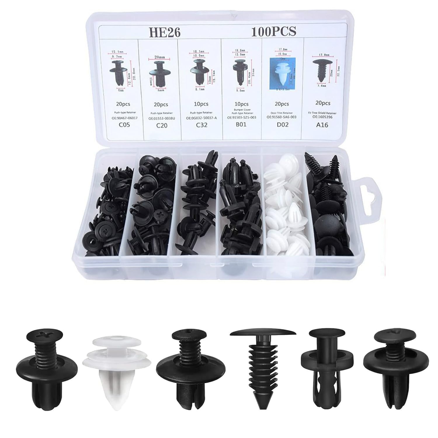 YDSTNiu 100 Pcs Car Bumper Clips Rivets for BMW 1er F20/F21