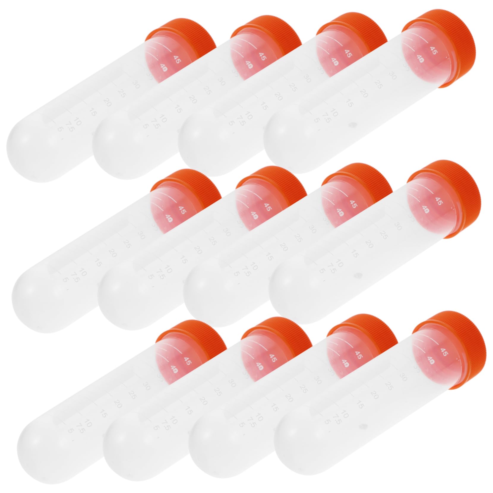 MAGICLULU Provette Centrifuga con Tappo a Vite 50ml in Plastico Trasparente per Laboratorio 100pezzi