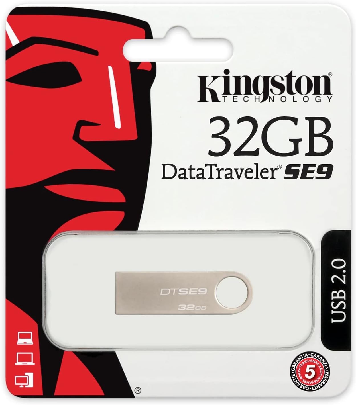 Kingston Technology Dtse9H/32Gb 32 Gb Usb 2.0 Data Traveler Se9H Flash Drive With Metal Casing, Beige