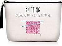 Vista 1 de Hanamiya Na Regalos de compromiso para mujeres, bolsa de maquillaje divertida para tejer, regalo de ganchillo, Multicolor 0037, Novedad, Humorístico