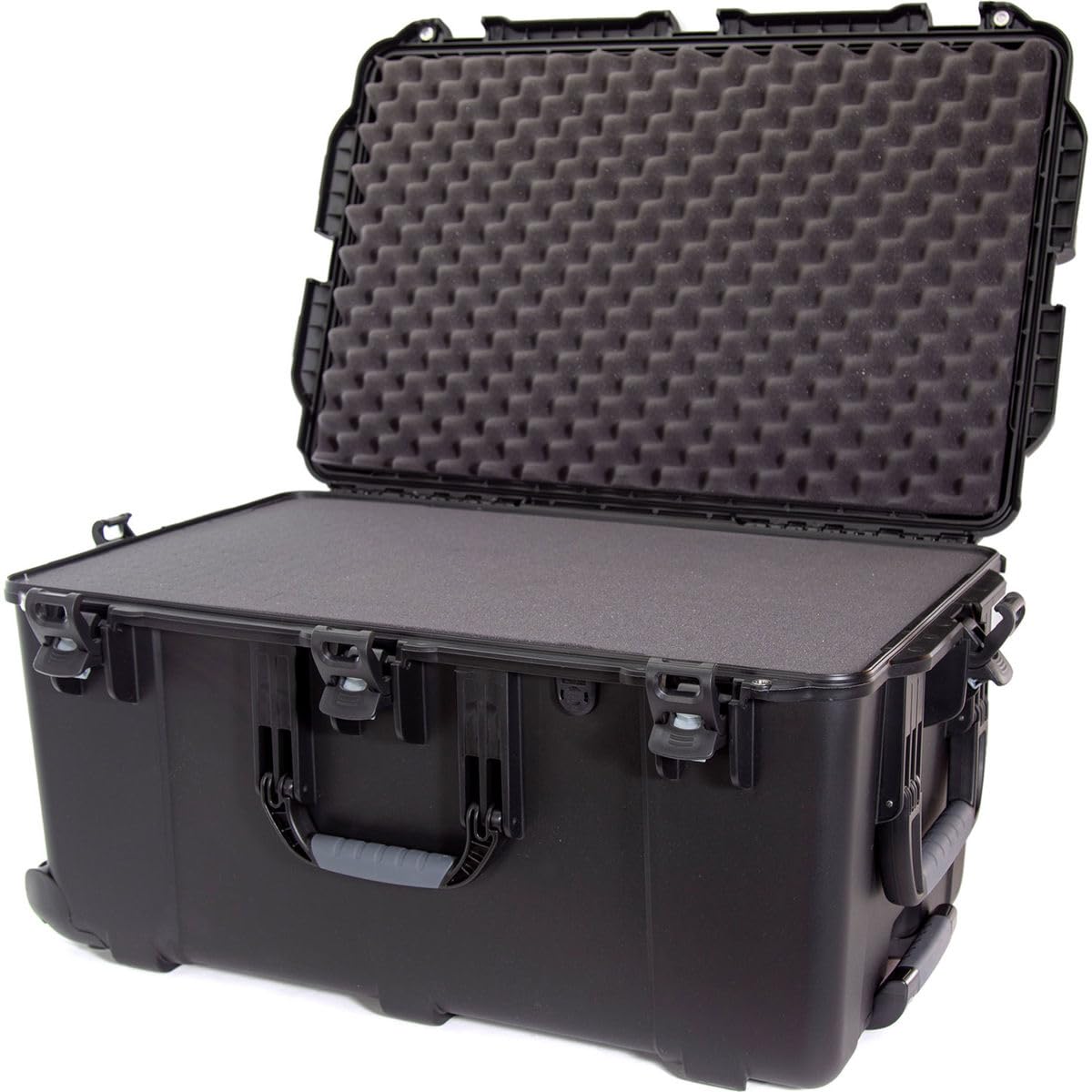 Nanuk 965 - Custodia rigida impermeabile con ruote e inserto in schiuma, colore: Nero