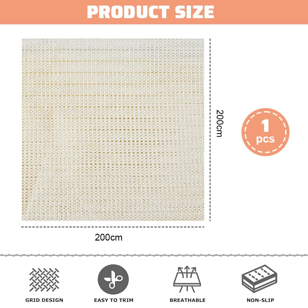 Sous Tapis Antidérapant KYYGKY 200 X 200 Cm - Protection Tapis Et Sol PVC Antiglisse Extra Fort